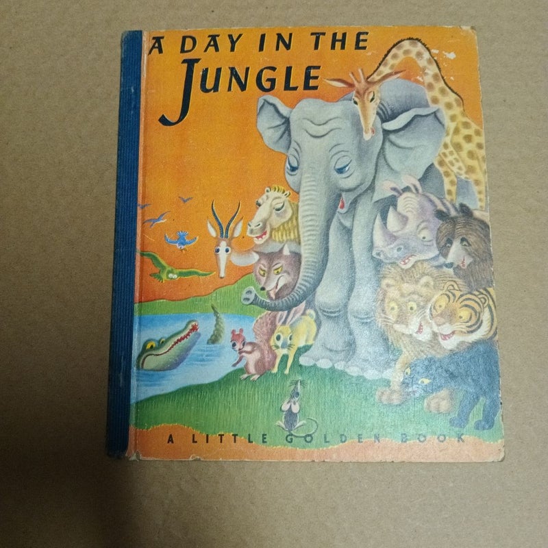 A Day in The Jungle A Little Golden Book vintage 1943