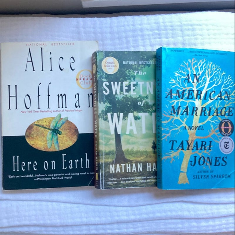 Oprah’s Book Club Fiction Bundle: Here On Earth, The Sweetmess of Water, An American Marriage