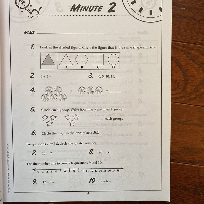 Math Minutes Grade 3 ⏰ 
