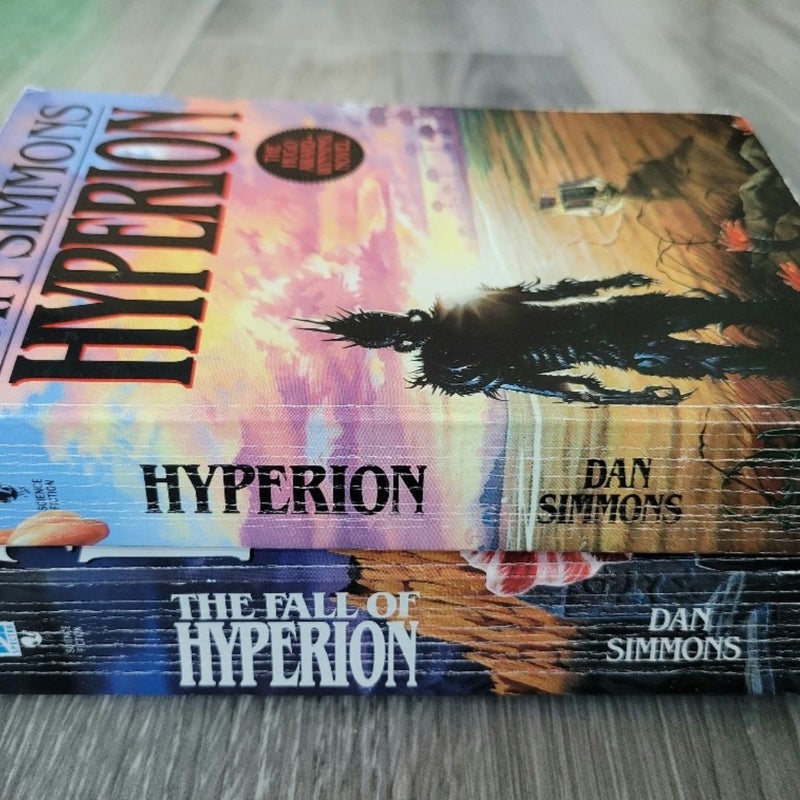 HYPERION AND THE FALL OF HYPERION CANTOS SERIES BOOKS LOT OF 2 BOOKS DAN SIMMONS