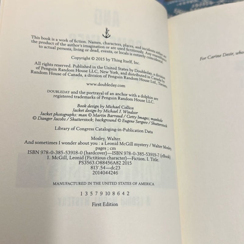 And Sometimes I Wonder about You (First Edition, First Printing)
