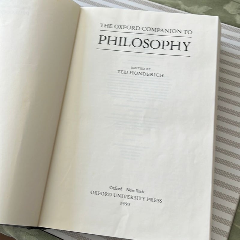 The Oxford Companion to Philosophy