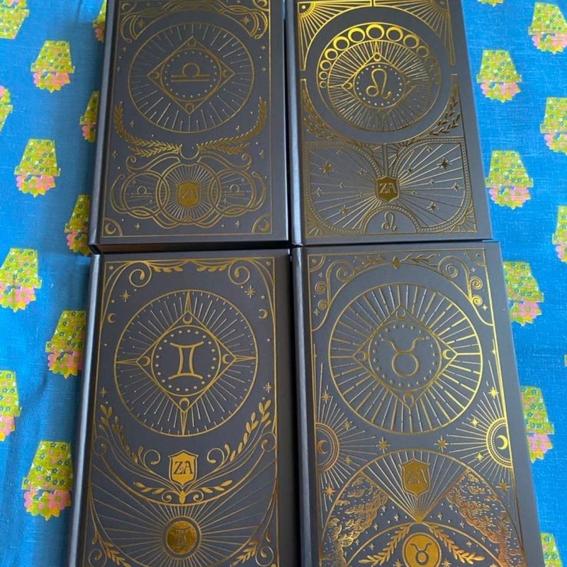 Bookish Box exclusive special edition of Zodiac Academy, books 1-4