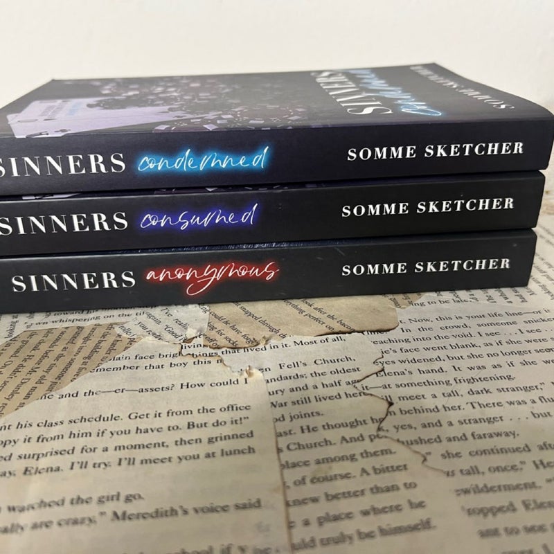 Sinner anonymous,sinners consumed,Sinners Condemned paperbacks Somme sketcher