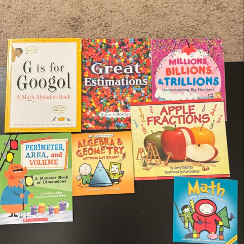 Lot of math books for kids