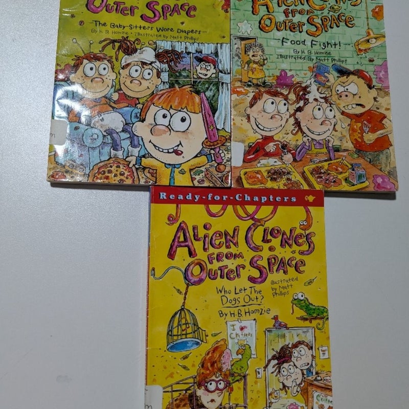 Lot of 3 Alien Clones From Outer Space Books