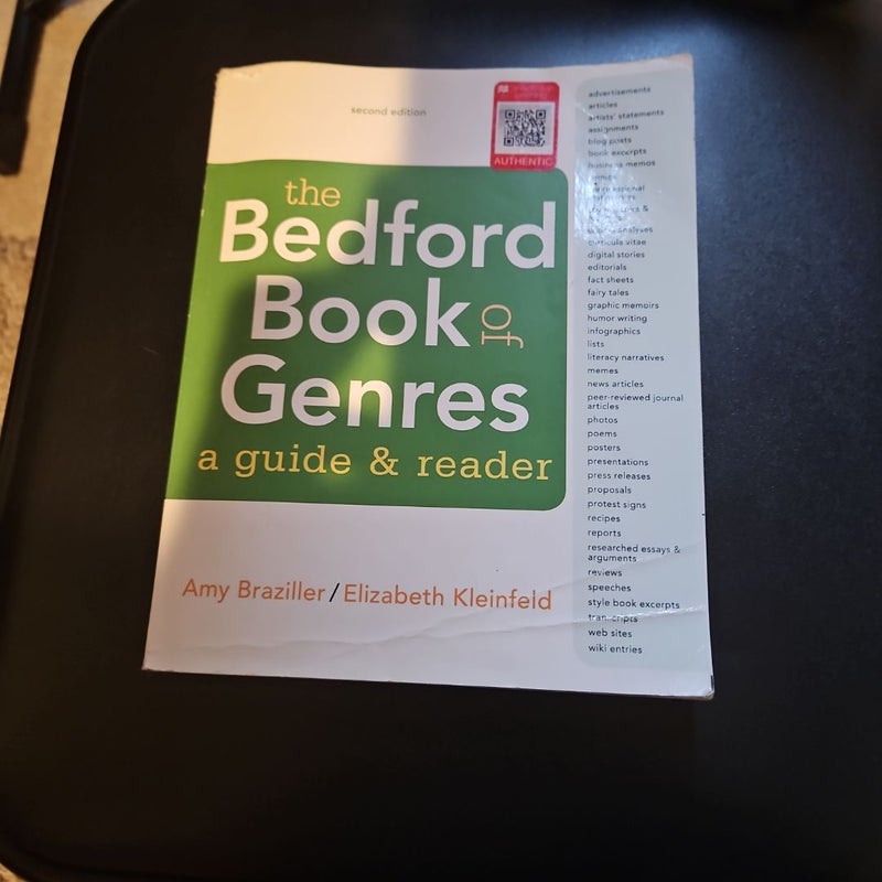 The Bedford Book of Genres: a Guide and Reader