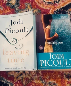 Jodi Picoult Book Lot Vanishing Acts & Leaving Time (Trade PBs) GOOD