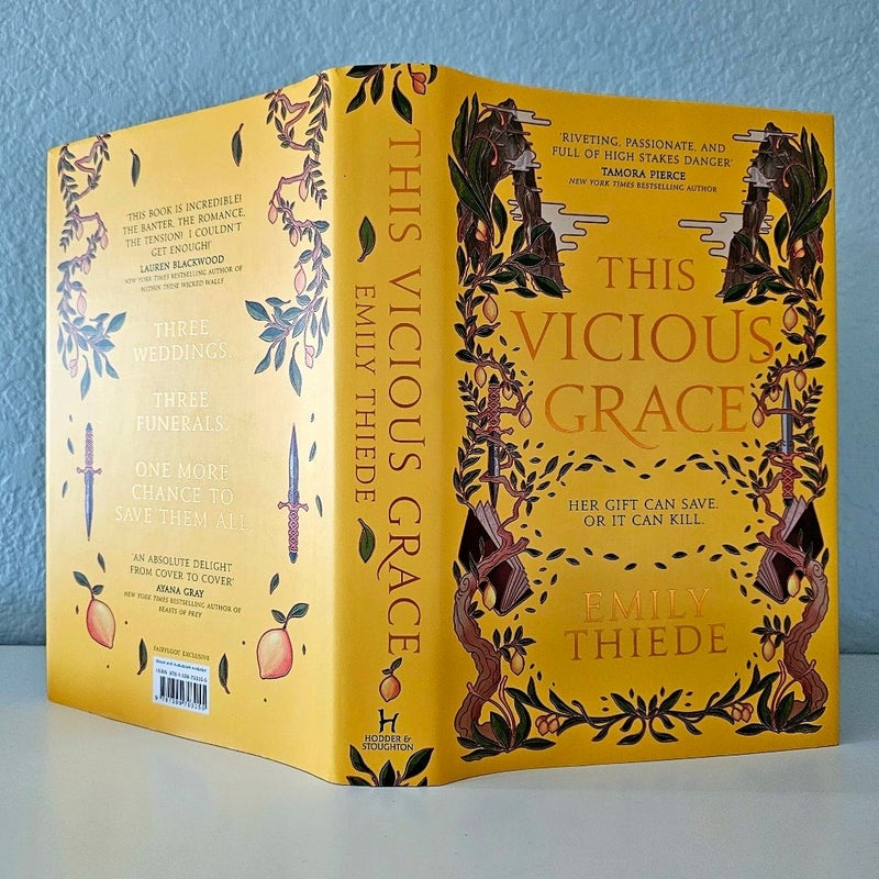 This Vicious Grace SIGNED by Emily Thiede Fairyloot Edition Endpaper Artwork