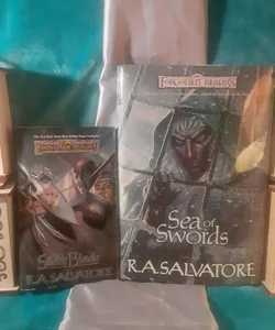 The Silent Blade & Sea of Swords ; 2 Forgotten Realms "Paths of Darkness" Drizzt books by R.A. Salvatore
