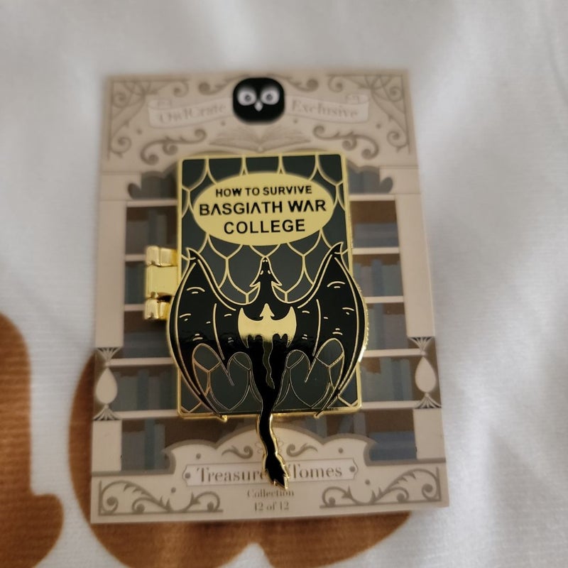 Exclusive Fourth Wing inspired pin by owlcrate 