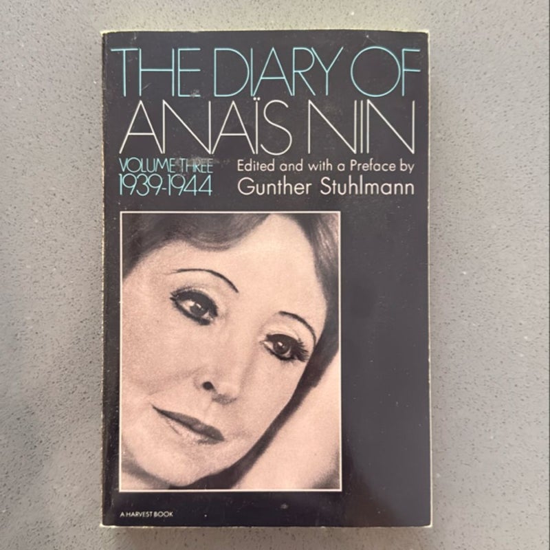 The Diary of Anais Nin Volume 3 1939-1944