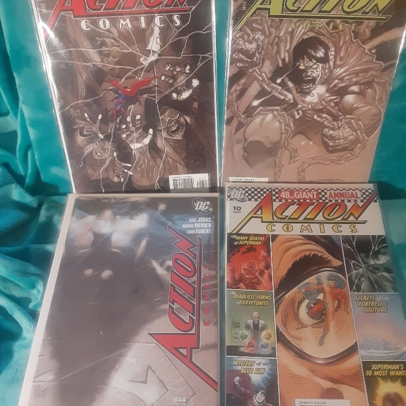 11 Action Comics Superman Geoff Johns comic lot 844,845,846,850,851,855,856,857, annual 10,11