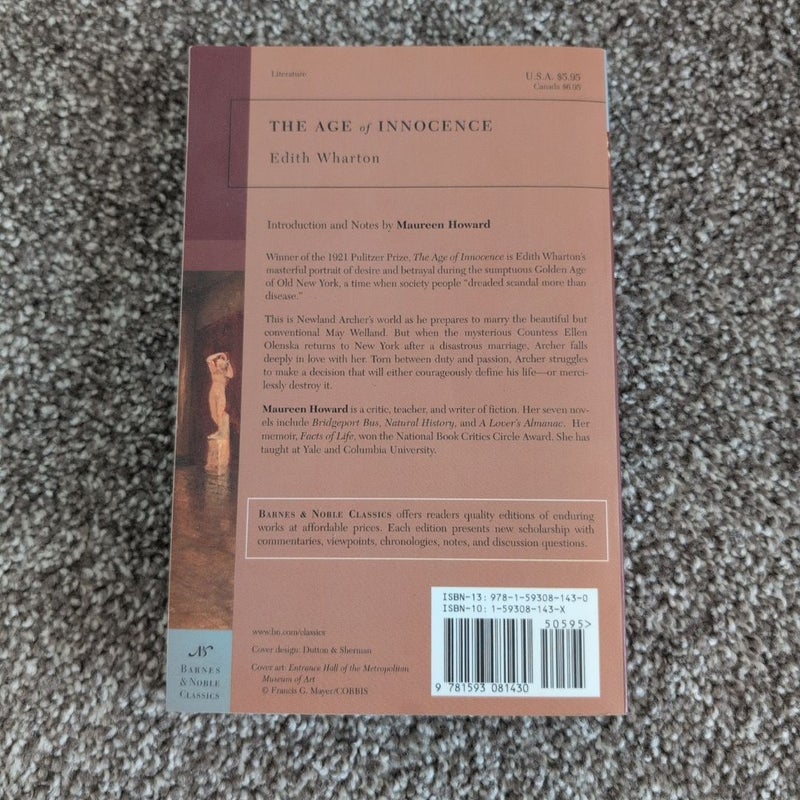 The Age of Innocence (Barnes and Noble Classics Series)