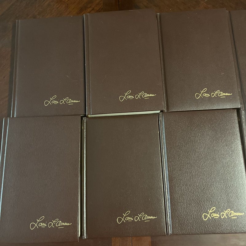 Louis L'amour Collection Set of 15 Volumes Leatherette Hardcovers; Where  The Long Grass Blows (x2), Jubal Sackett (x2), Silver Canyon, The Warrior's  Path, Sackett (x2), Reilly's Luck, Sackett's Land, The Sackett Companion