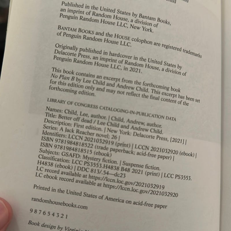 (First Edition) Better off Dead