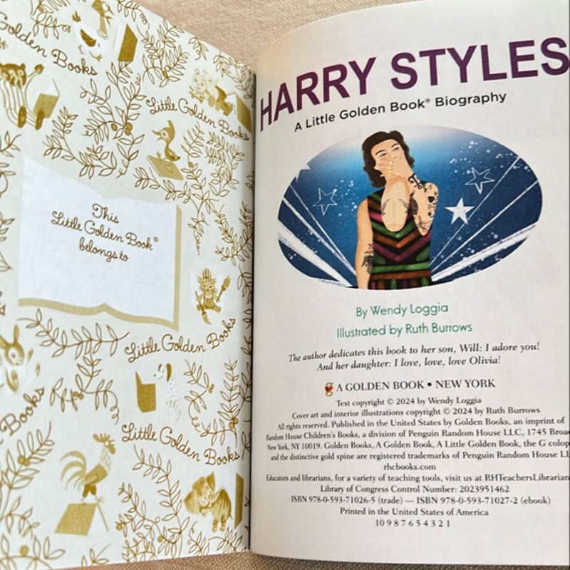 Harry Styles: a Little Golden Book Biography