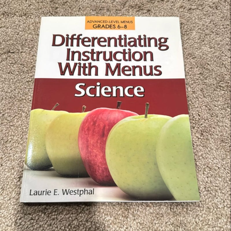 Differentiating Instruction with Menus - Science