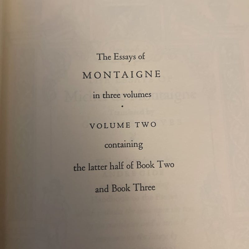 The Essays Of Michel De Montaigne