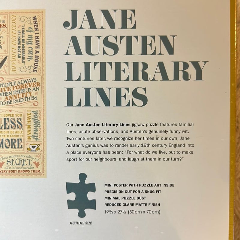 Jane Austen Literary Lines 1,000 Piece Puzzle