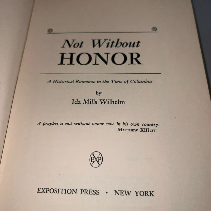 Not Without Honor Ida Mills Wellhelm