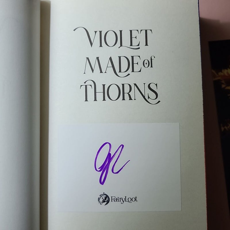Violet Made of Thorns - Fairyloot - Autographed 