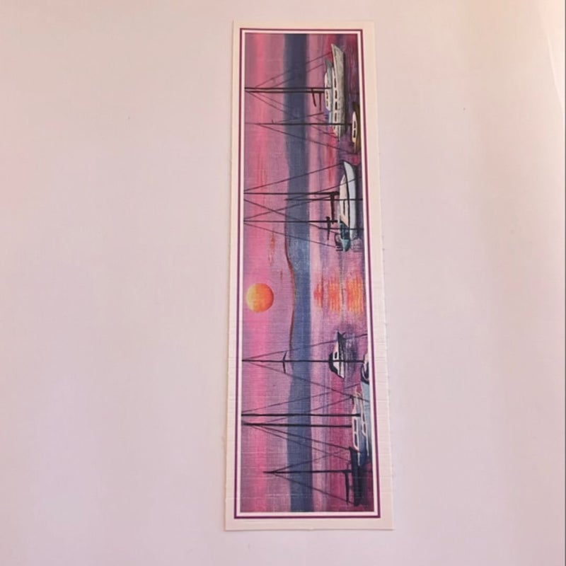 Boat with Sunset Bookmark