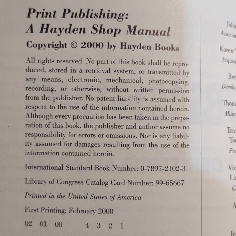 Print Publishing