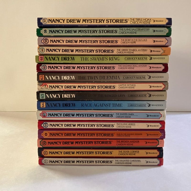 Nancy Drew Mystery Stories, Lot of 33 paperbacks