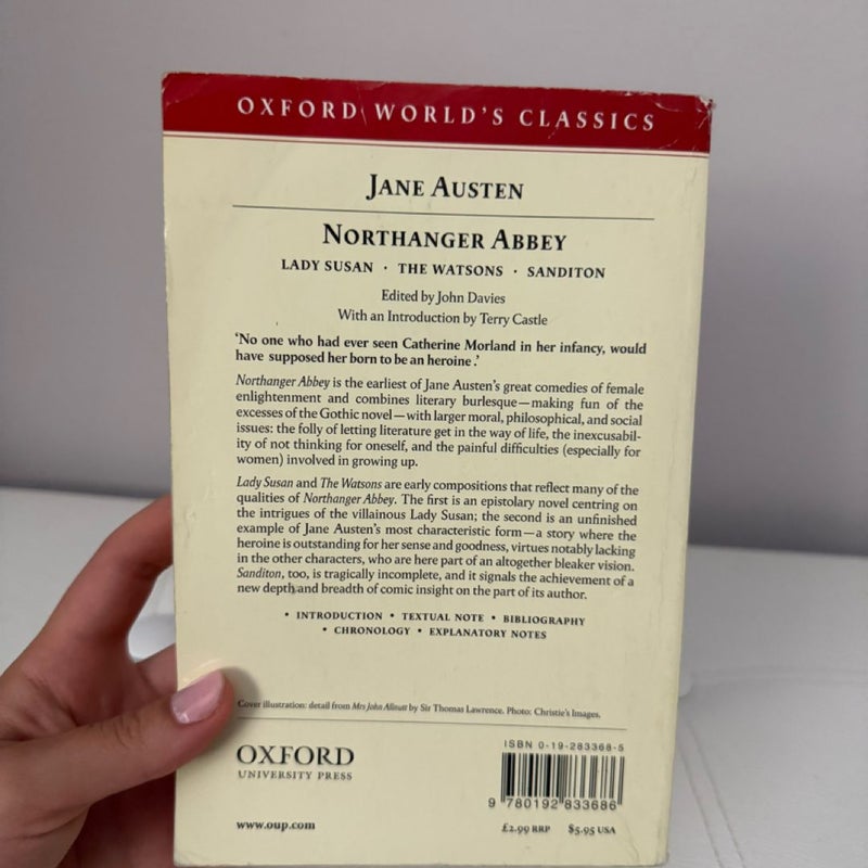 Northanger Abbey, Lady Susan, the Watsons, and Sanditon