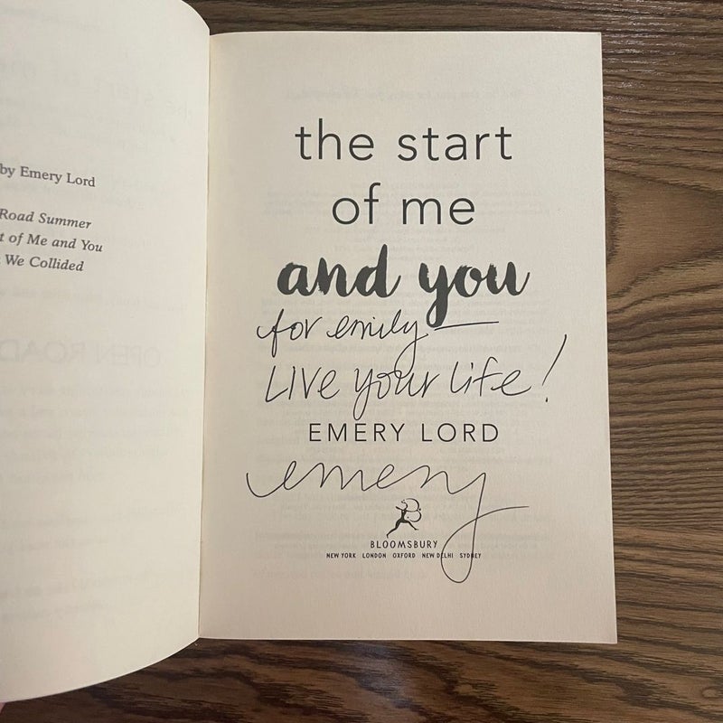 Signed! The Start of Me and You