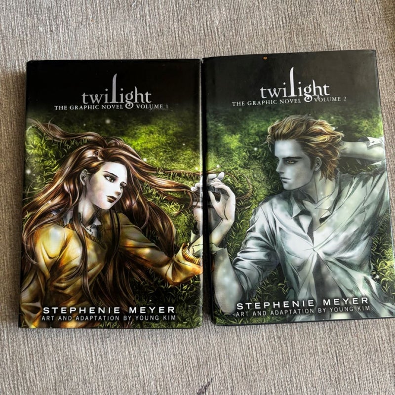 Out of Print RARE Twilight: the Graphic Novel, Vol. 1 and 2 Illustrated OOP Rare Manwha Manga by Stephenie Meyer