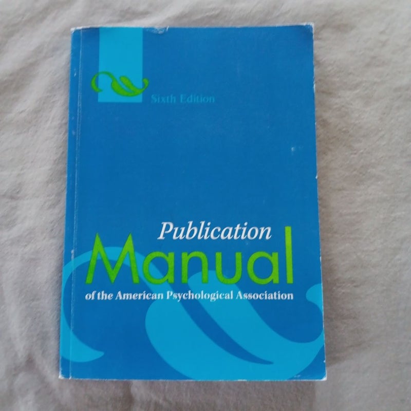 Publication Manual of the American Psychological Association