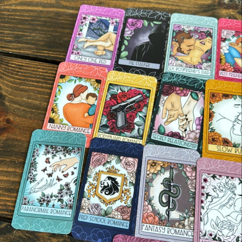 Romance Book Trope Tarot Cards