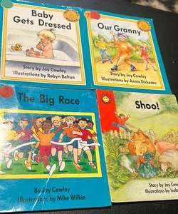 Baby gets dressed/our granny/the big race/shoo