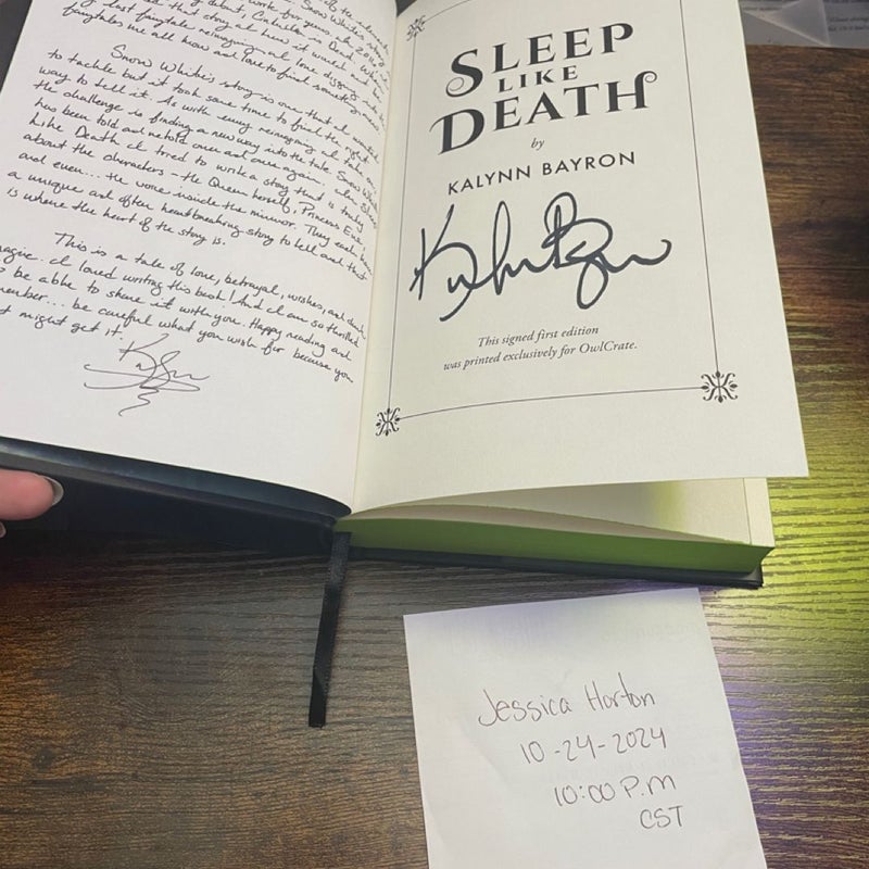 Sleep Like Death (OwlCrate YA August Book)