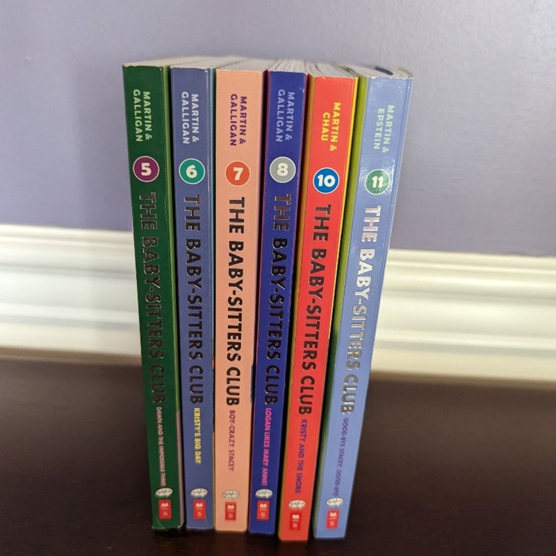 The Baby-Sitters Club Bundle, Books 5,6,7,8, 10 and 11. Dawn and the Impossible Three