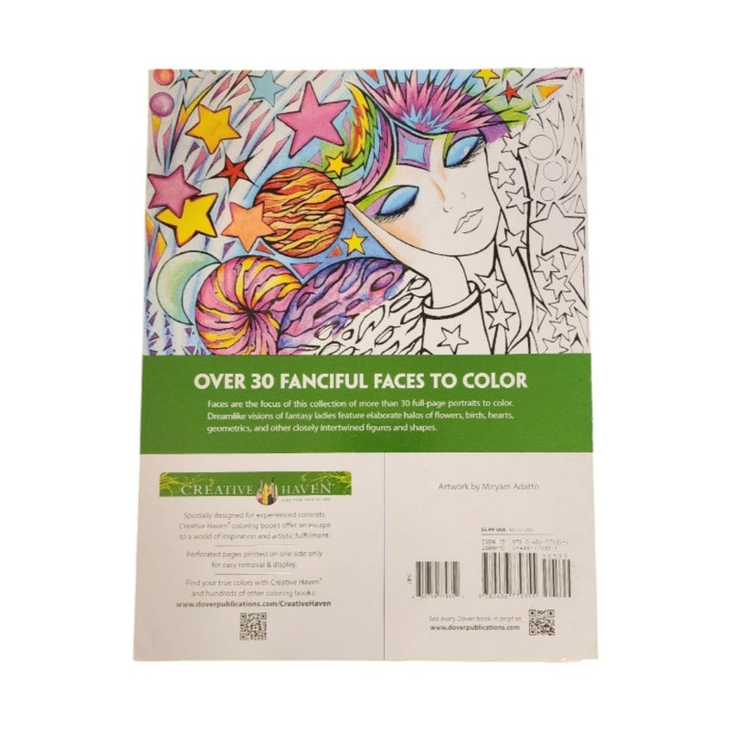 Fanciful Faces Coloring Book