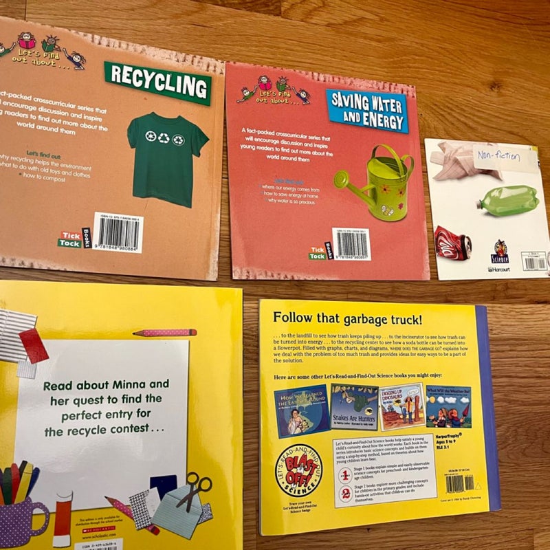 Set 5 Science Recycling Theme Educational Books Homeschool Teacher