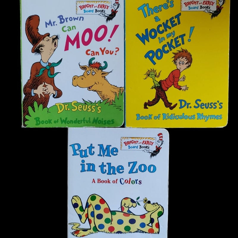 Lot of (11) Bright And Early Dr. Suess Small Board Books