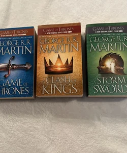 A Game of Thrones books 1-3 massmarket