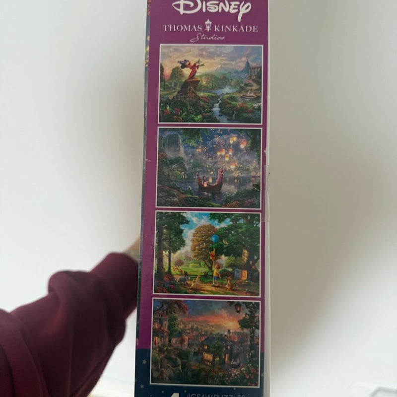 Thomas Kinkade Disney 500-Piece Puzzle Set of 4 Puzzles