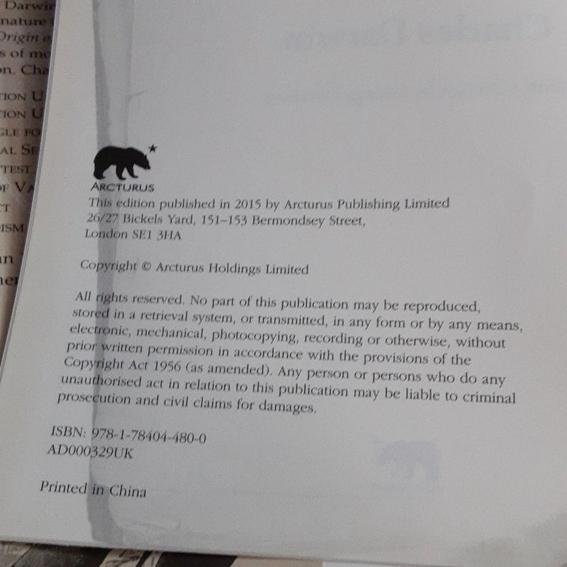 On the Origin of the Species by means of Natural Selection