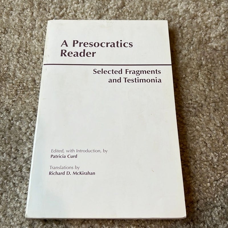A Presocratics Reader