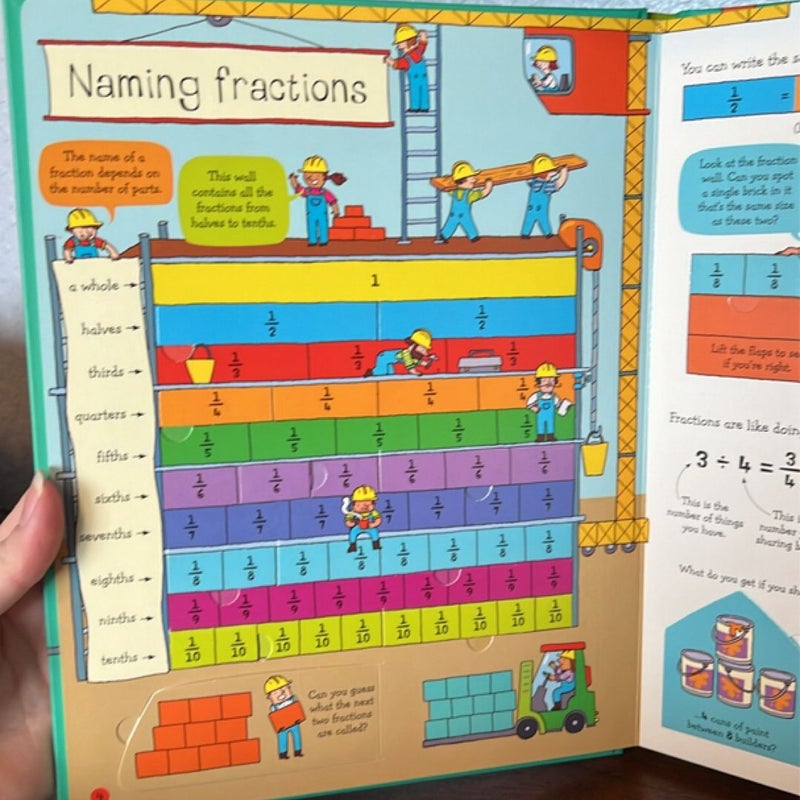 Usborne Lift-The-Flap Fractions and Decimals IR