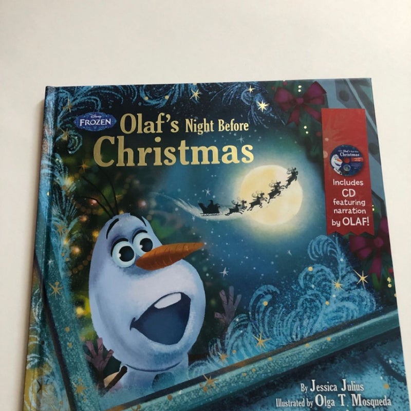 Frozen Olaf's Night Before Christmas Book and CD