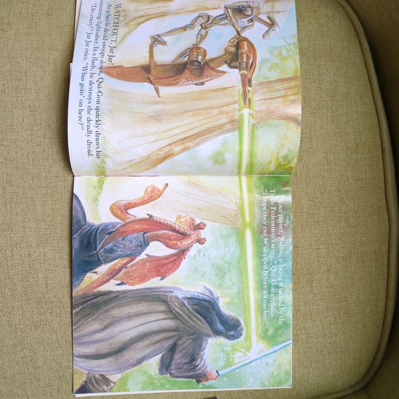 Star Wars Picture Book Bundle: The Empire Strikes Back Read-Along Storybook and CD & Watch Out, Jar Jar! With stickers