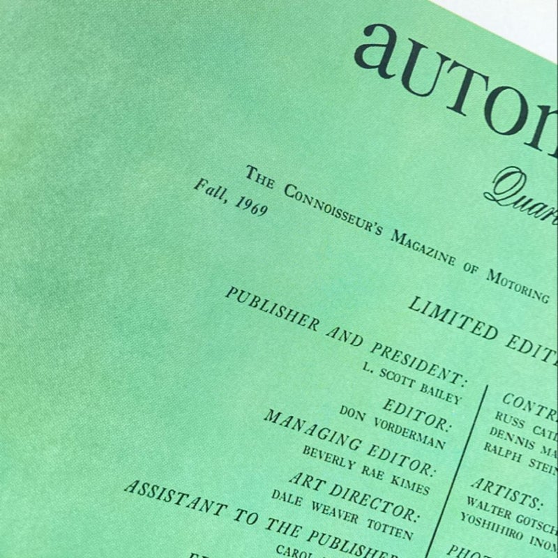 Automobile Quarterly Vol. 1 No. 2, Vol. 8 No. 2 & 4, Vol. 9 No. 4