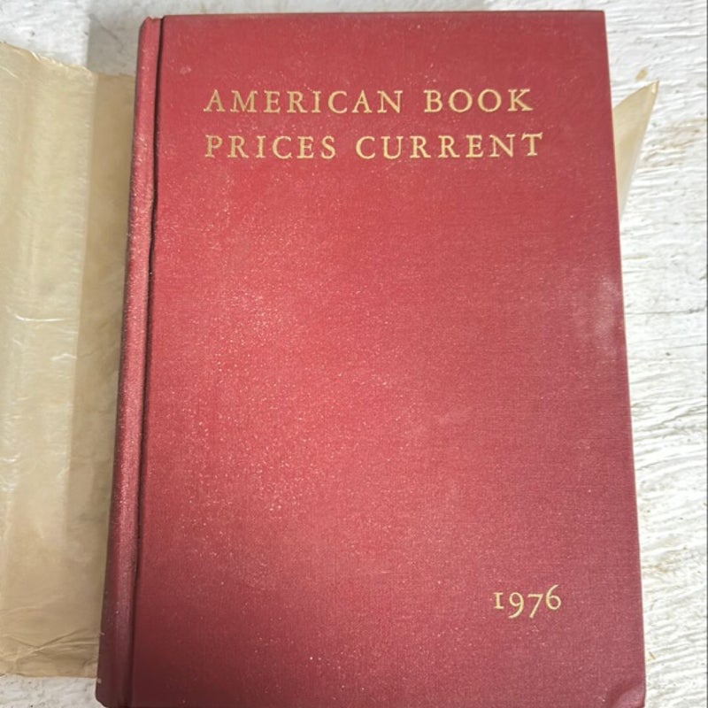 American Book Prices Current 