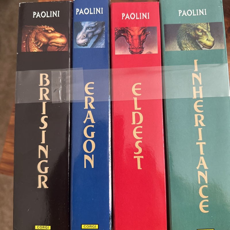 4 Book Set of Christopher Paolini - Inheritance, Eldest, Eragon, Brisingr